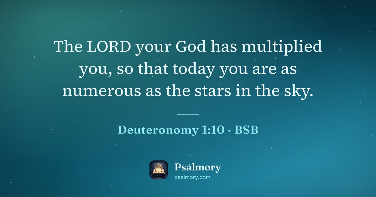 Deuteronomy 1:10 verse artwork: The LORD your God has multiplied you, so that today you are as numerous as the stars in…