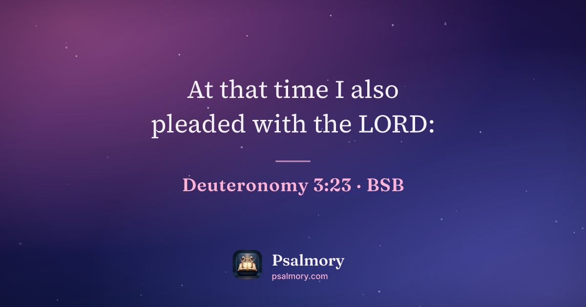 Deuteronomy 3:23 verse artwork: At that time I also pleaded with the LORD:
