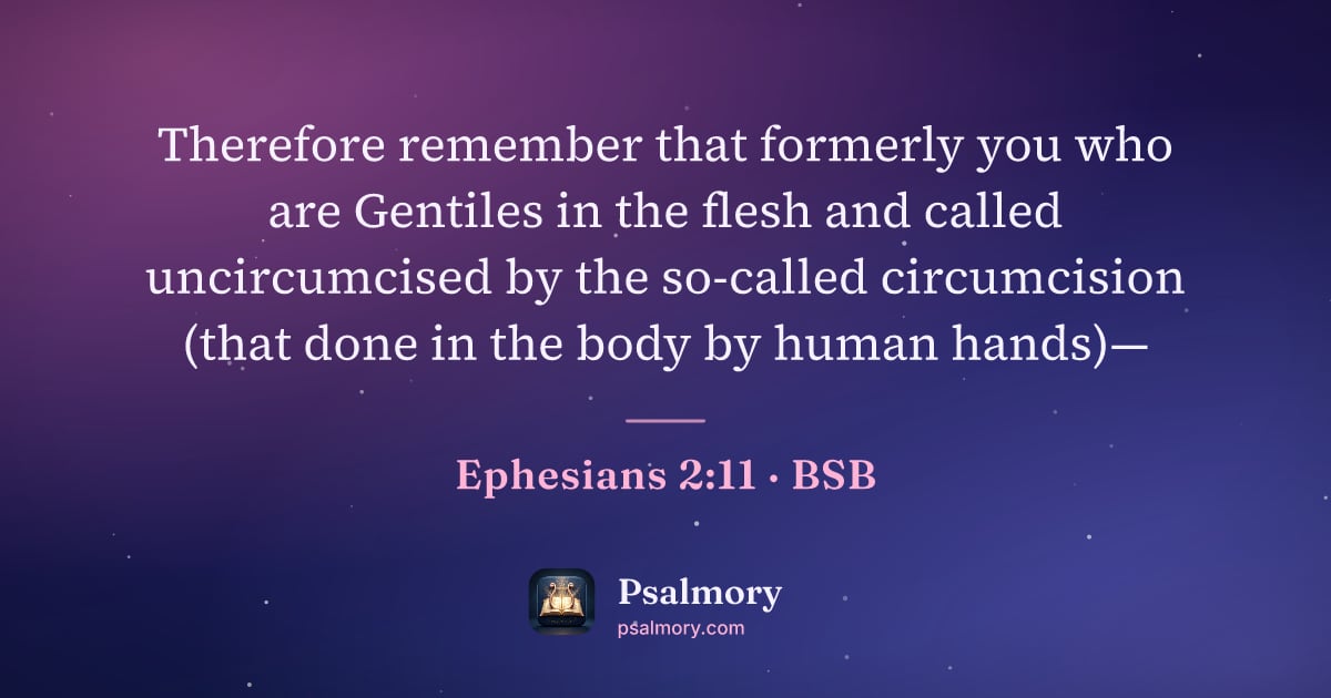 Ephesians 2:11 verse artwork: Therefore remember that formerly you who are Gentiles in the flesh and called…