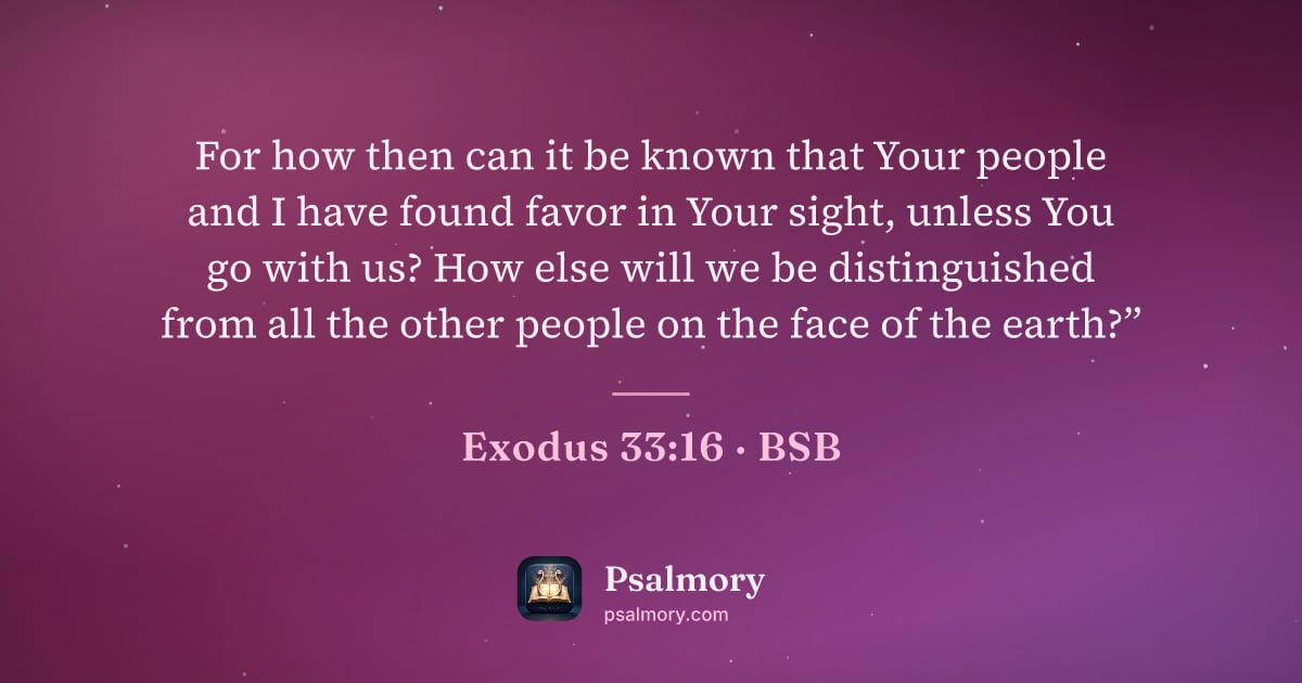 Exodus 33:16 verse artwork: For how then can it be known that Your people and I have found favor in Your sight,…