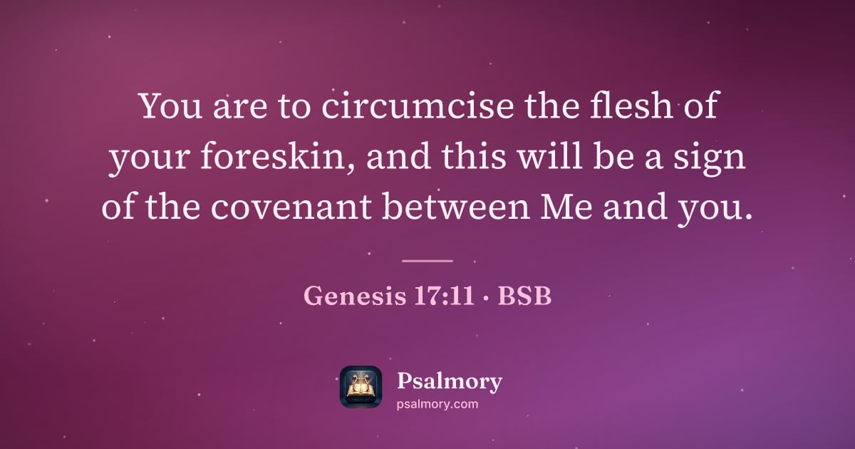 Genesis 17:11 verse artwork: You are to circumcise the flesh of your foreskin, and this will be a sign of the…