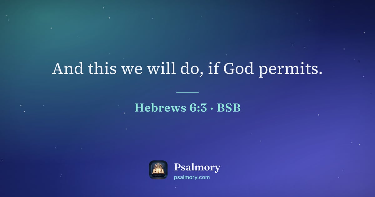 Hebrews 6:3 verse artwork: And this we will do, if God permits.