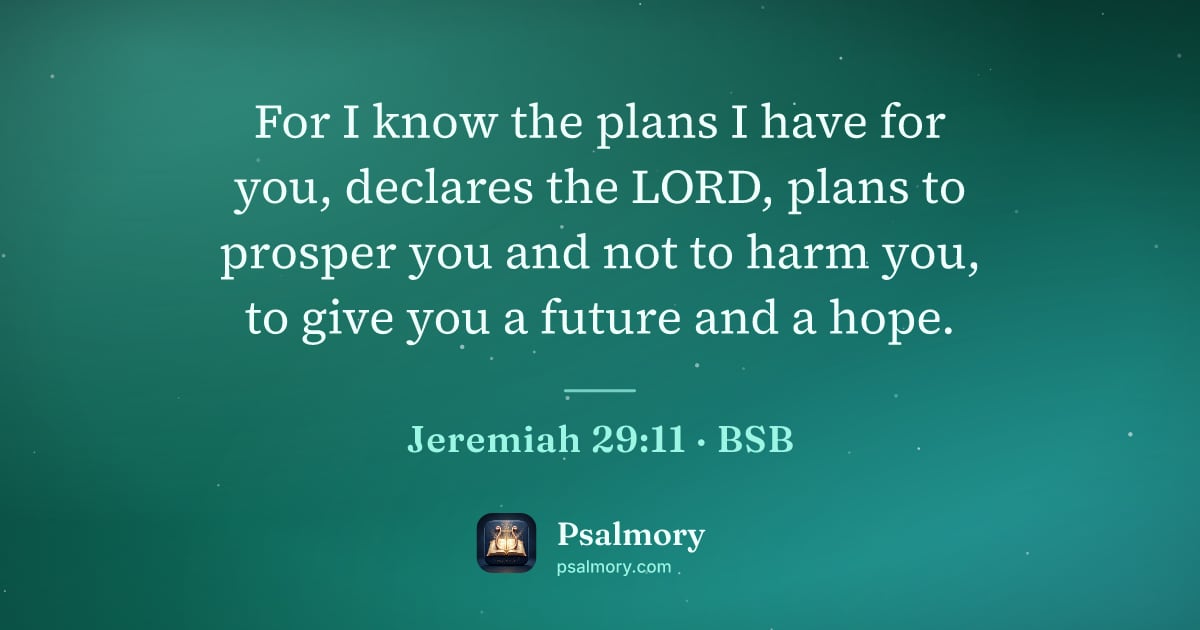 Jeremiah 29:11 verse artwork: For I know the plans I have for you, declares the LORD, plans to prosper you and not to…