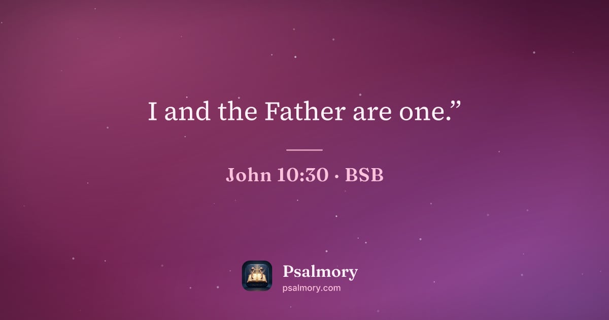 John 10:30 verse artwork: I and the Father are one.”