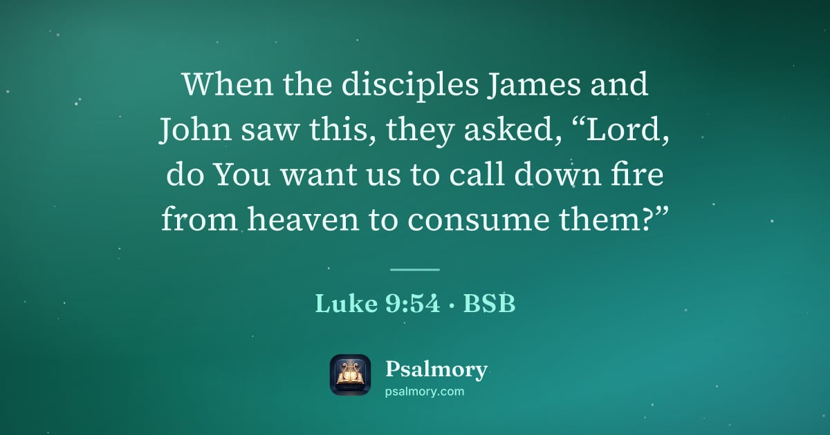 Luke 9:54 verse artwork: When the disciples James and John saw this, they asked, “Lord, do You want us to call…