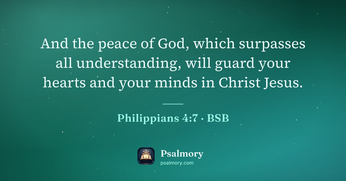 Philippians 4:7 verse artwork: And the peace of God, which surpasses all understanding, will guard your hearts and your…